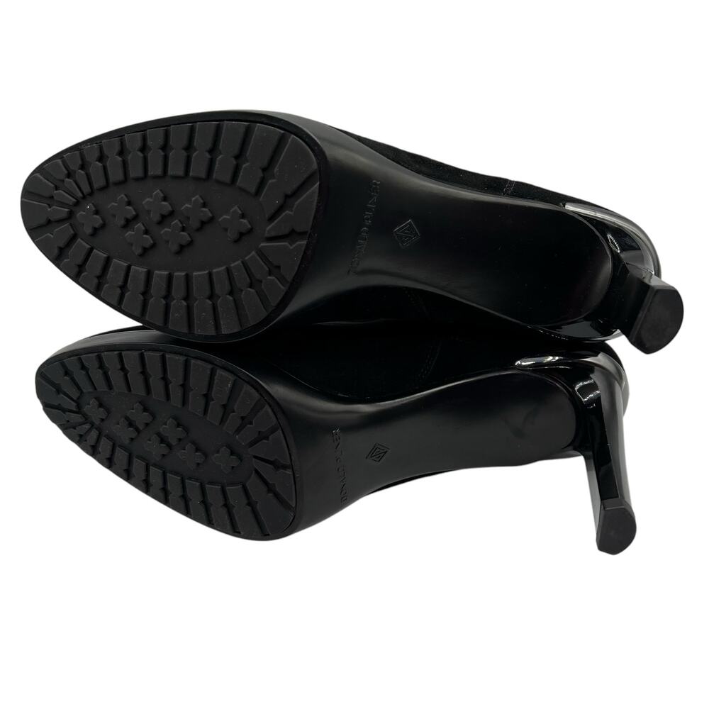 Donald Pliner Size 9 Italia Suede Boots Bootie‎ Black 3" Stiletto Heel Zip Ankle - Picture 10 of 16